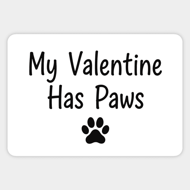 My Valentine Has Paws Sticker by CreativeSage